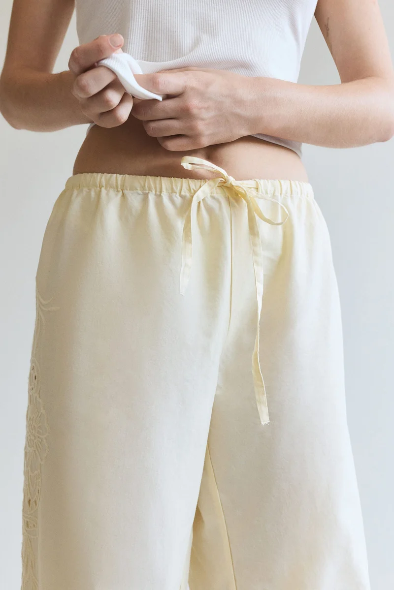 اتش اند ام بنطلون بيجاما مطرز